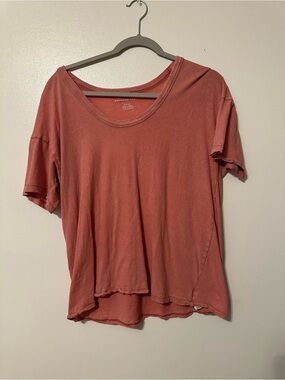 American Vintage-Inspired Pink Scoop Neck Women's Tee